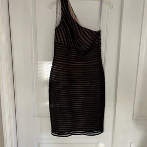JS Collections Black and Cream Dress